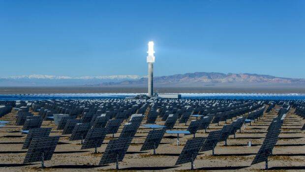 Tony Abbott's vigorous agitation on the clean energy target is in stark contrast with his actions as prime minister, when he committed Australia to the Paris Accord. Photo: Solar Reserve
