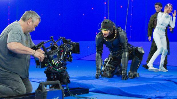 Luc Besson on the Paris set of Valerian and the City of a Thousand Planets. 
