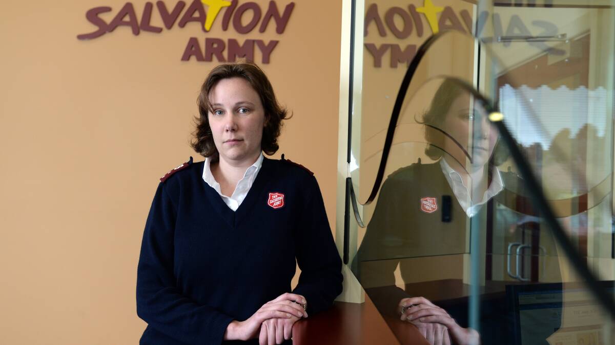 Salvation Army Captain and divisional social program secretary Claire Emerton. PICTURE: KATE HEALY