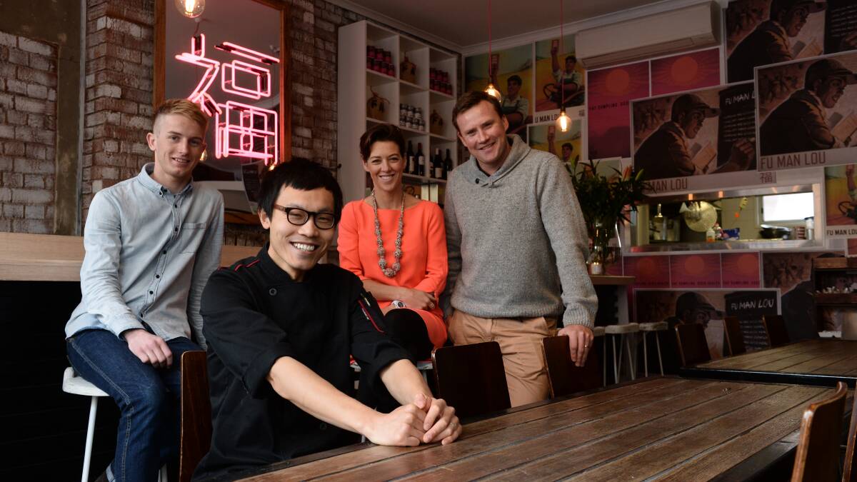 Manager Justin McKay, head chef Guo ‘Ryan’ Dong and owners Gorgi and Simon Coghlan in their restaurant. PICTURE: ADAM TRAFFORD