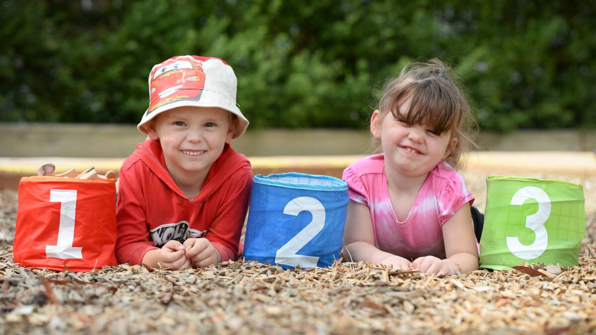 Chase and Alyssa are part of the Let’s Count program. PICTURE: ADAM TRAFFORD