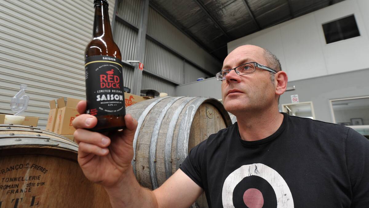 Red Duck brewer Scott Wilson-Browne will collaborate next month with a visiting American craft brewer. PICTURE: LACHLAN BENCE