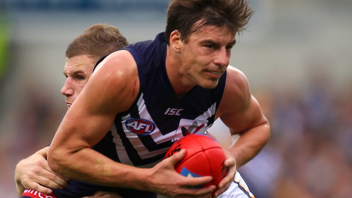 Nick Suban will play his 100th game for Fremantle against St Kilda on Saturday. PICTURE: Getty Images