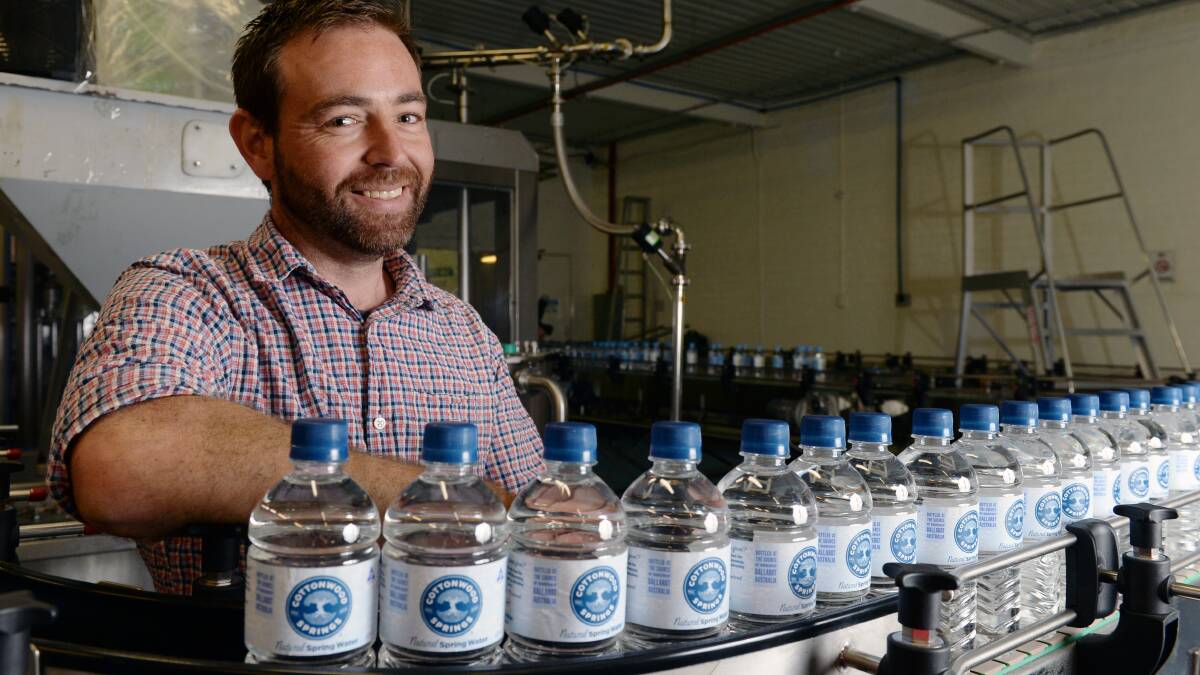 Cottonwood Springs plant manager Corey Hewitt enjoys water that hasn’t been tampered with. PICTURE: KATE HEALY