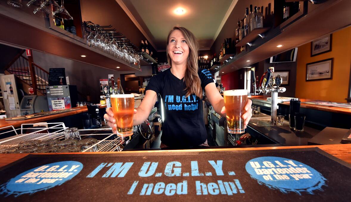  Seymour’s on Lydiard bartender Jess Booth has taken part in in the U.G.L.Y (Understanding, Generous, Likeable, You) Bartender of the Year competition to raise funds for blood cancer research. PICTURE: JEREMY BANNISTER