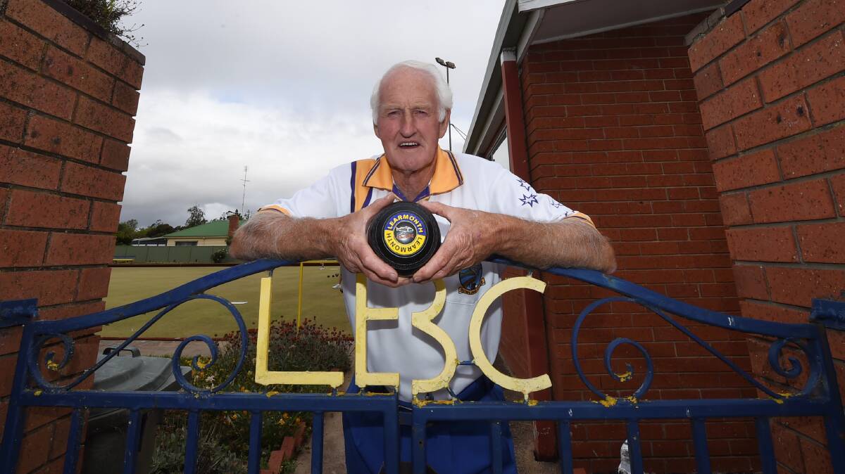 Bill Dunn is a favourite son around the Learmonth Bowling Club.
PICTURE: LACHLAN BENCE