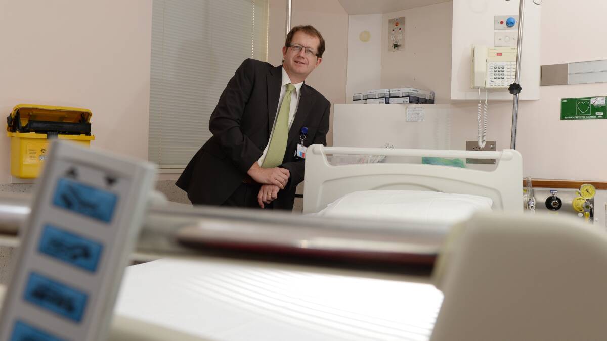 BHS’ Matthew Hadfield in the overnight stay unit, which is being trialled for elective surgery patients over the winter months. PICTURE: KATE HEALY