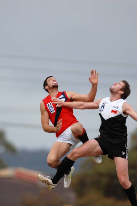 Ruckman Orren Stephenson (right) returns to the VFL after three years in the AFL because he wants to continue playing at a competitive level. PICTURE: ADAM TRAFFORD