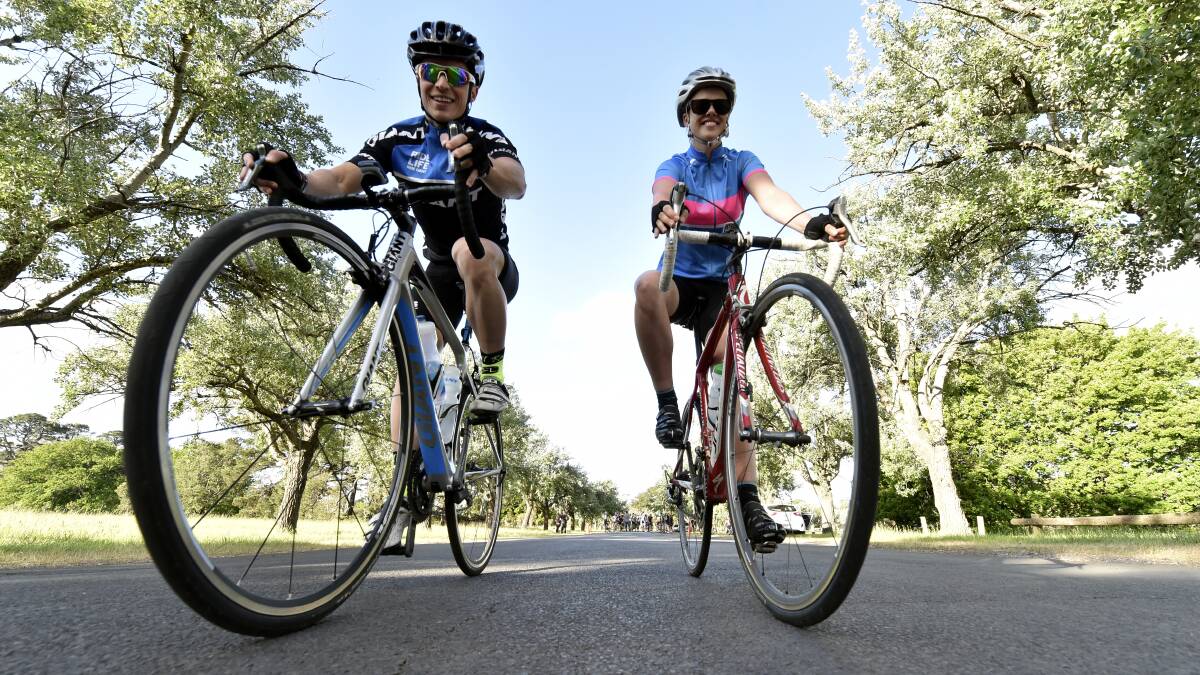 Ballarat Sebastopol Cycling Club members Sam Palanca and Monica Leahy.