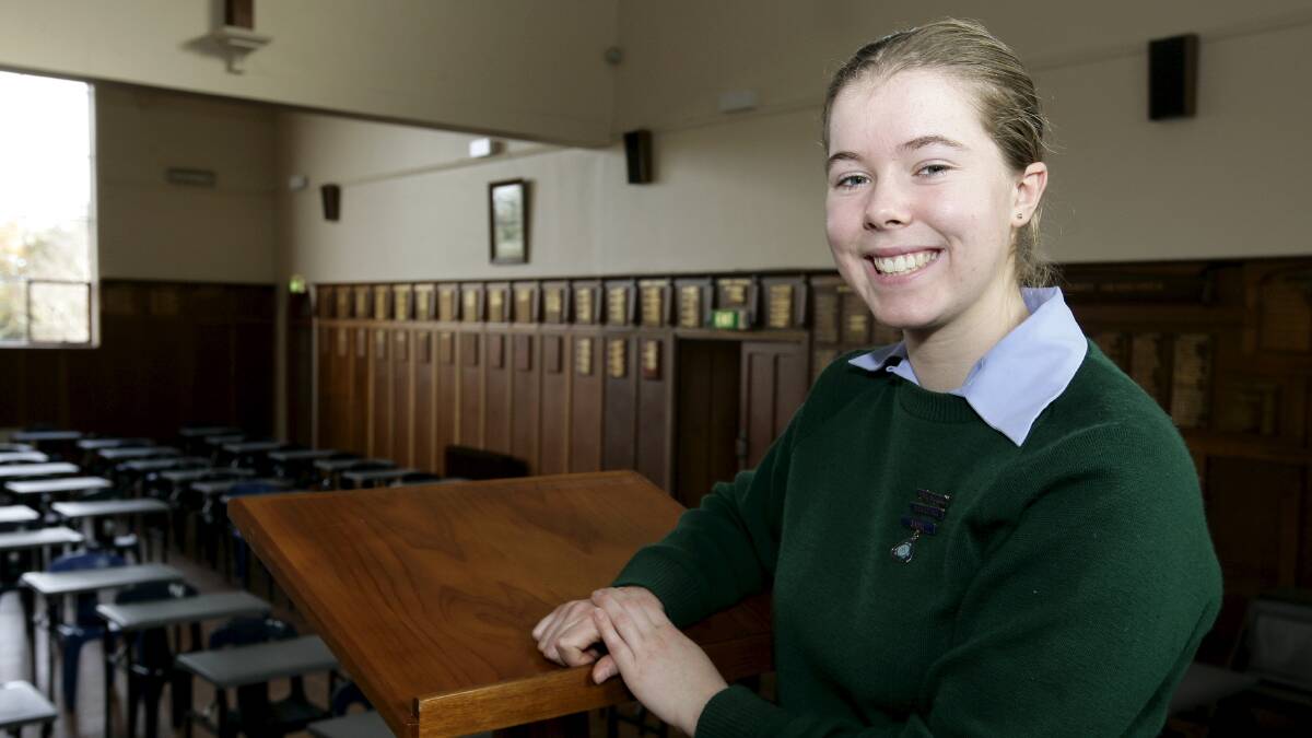 Ballarat High School student Laura Benney enjoys public speaking.