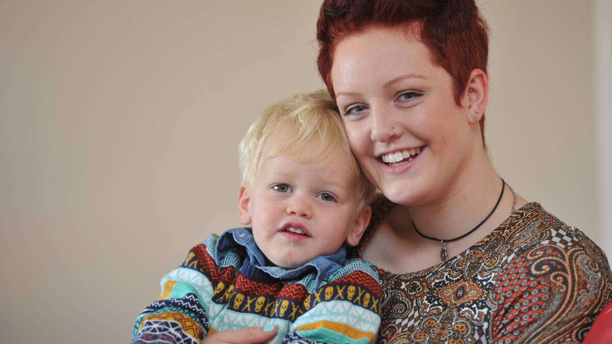 Annabelle Pickersgill with her two-year-old son Jordan. PICTURE: LACHLAN BENCE
