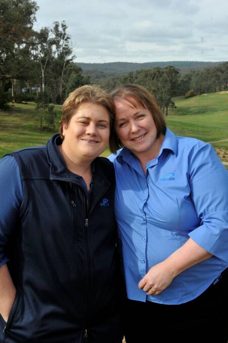 Emergency call centre workers Julie Egerton and Mandy Glover are among 22 Ballarat staff being awarded the National Emergency Medal for their efforts on Black Saturday. 
Picture: JEREMY BANNISTER
