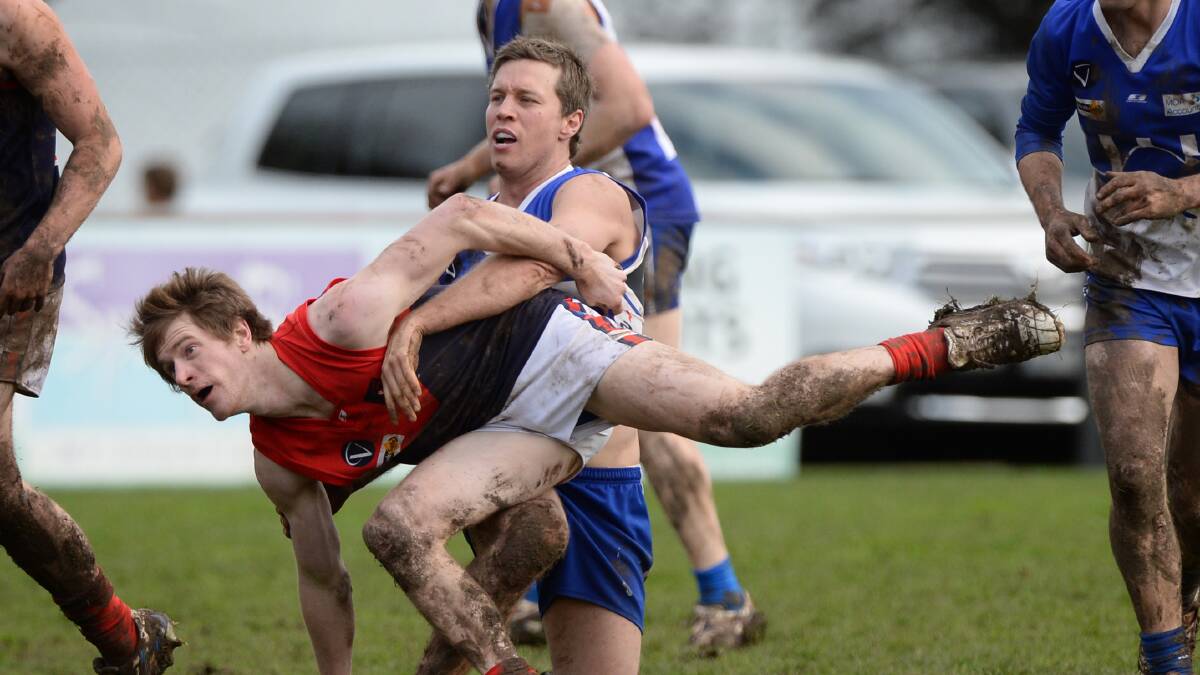Defender George Russell (right) is one of the key ins for Waubra this Saturday against Springbank. PICTURE: ADAM TRAFFORD