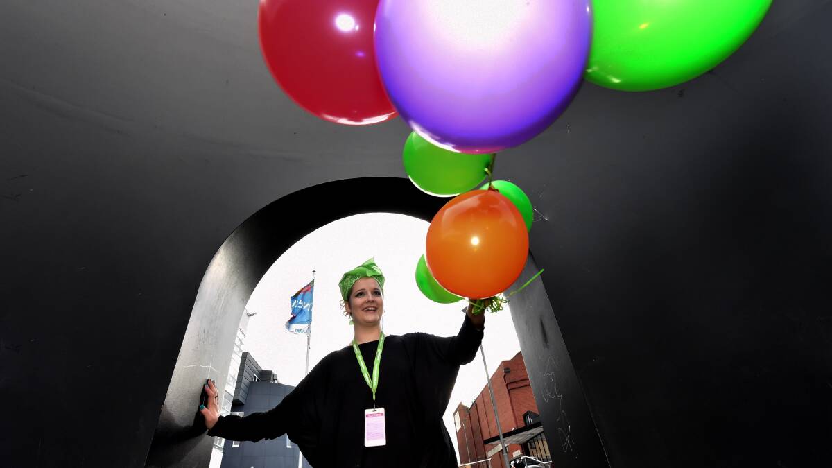Headspace Ballarat youth engagement and community officer Larelle Kuczer celebrates its first birthday. 
PICTURE: JEREMY BANNISTER