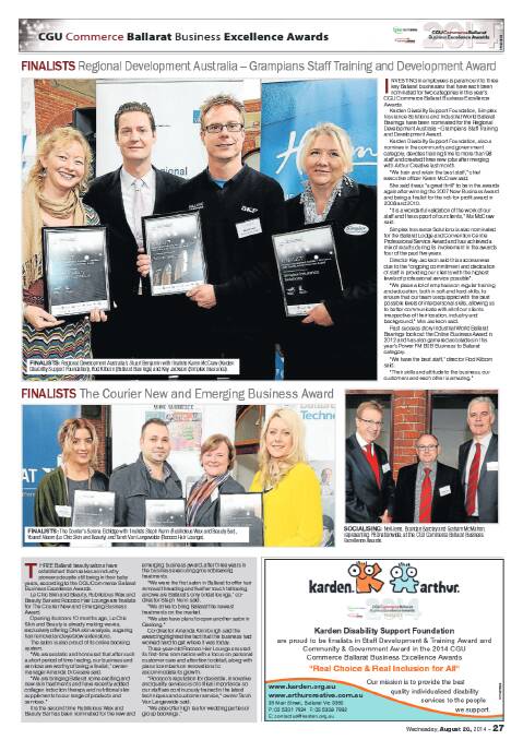 CGU Commerce Ballarat Business Excellence Awards 2014