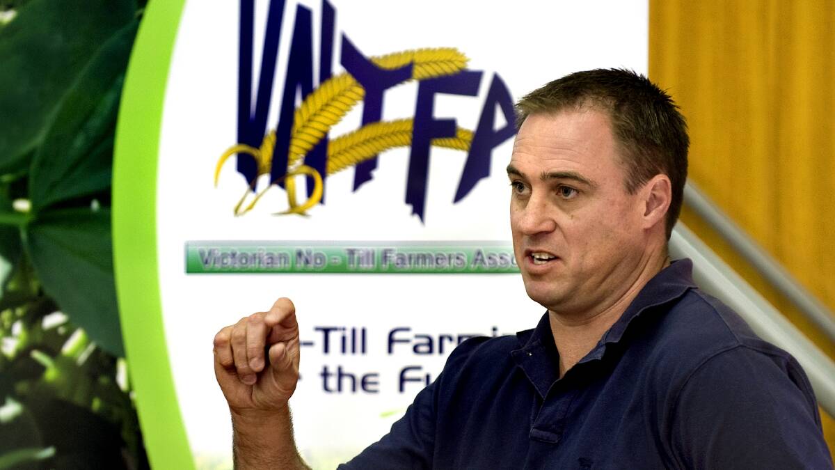 Victorian No-Tell Farmers Association president Tim Pilkington.