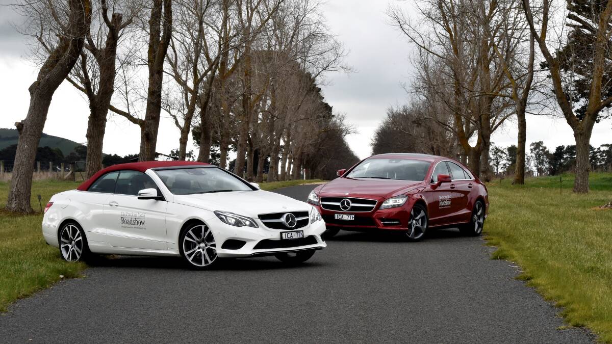 PRECIOUS: The Mercedes-Benz E400 Cabriolet and CLS500. Picture: JEREMY BANNISTER