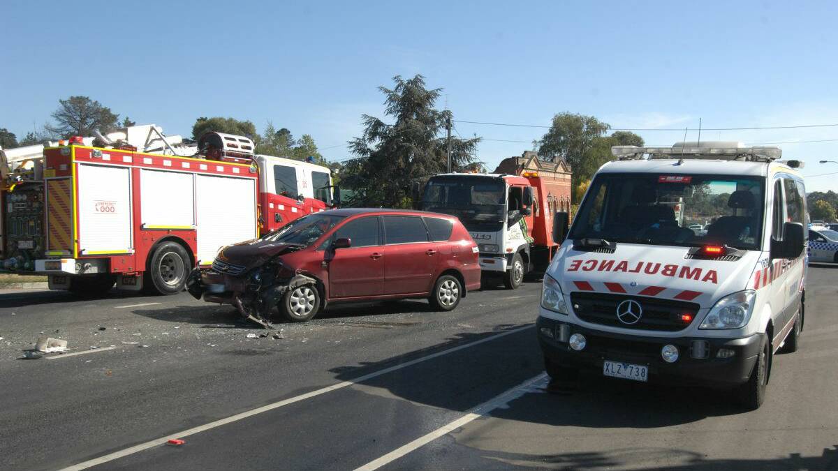 The scene of the car crash on Main Road near Kinnersley Avenue. PIC: Tom Cowie