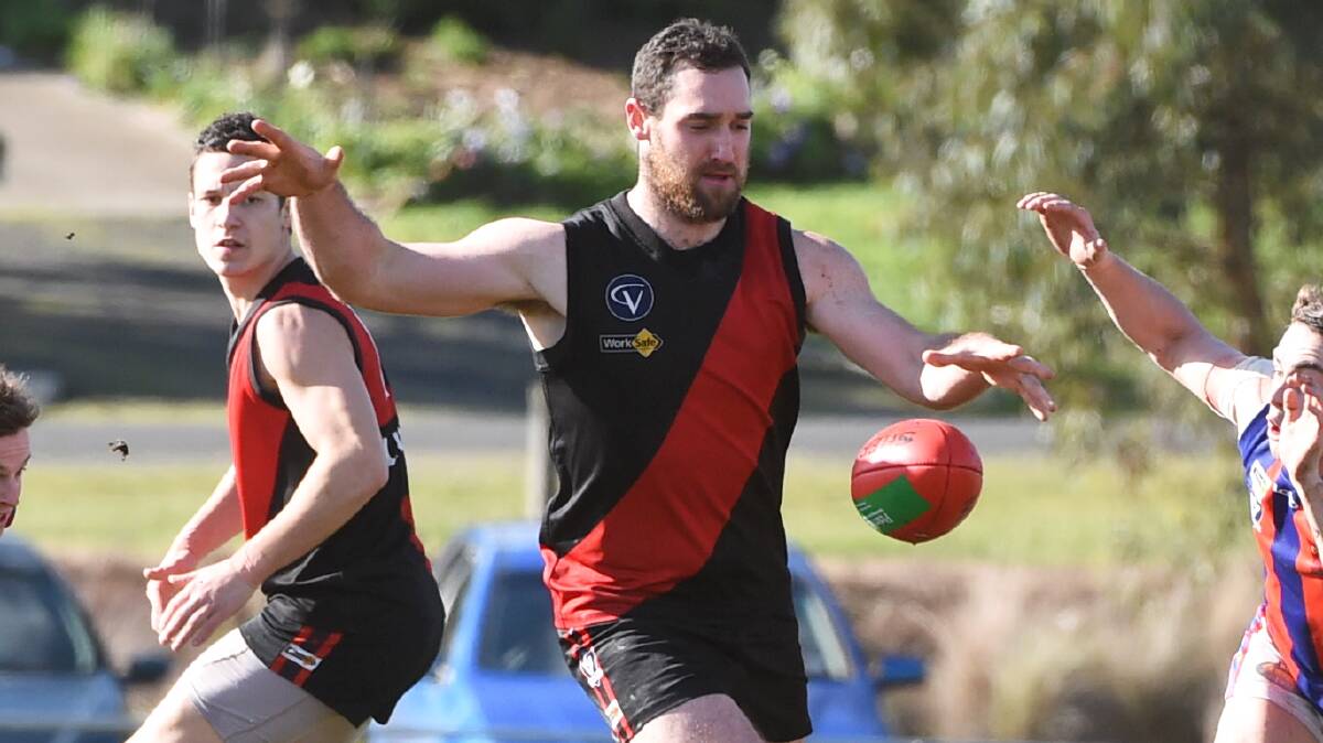 Adam Scott was important in Buninyong's come-from-behind win over Hepburn. Picture - Lachlan Bence.