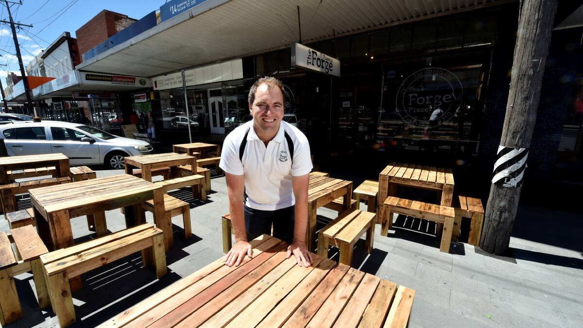 Forge Pizzeria director Tim Matthews believes there should be clear guidelines for traders setting up alfresco dining areas. PICTURE: JEREMY BANNISTER