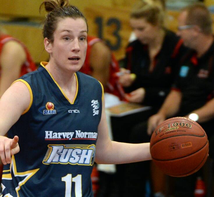 FILE PHOTO: Ballarat Rush co-captain Kristi Rinaldi was ejected from the playing arena after an incident with Canberra player Tara Hay. PICTURE: KATE HEALY