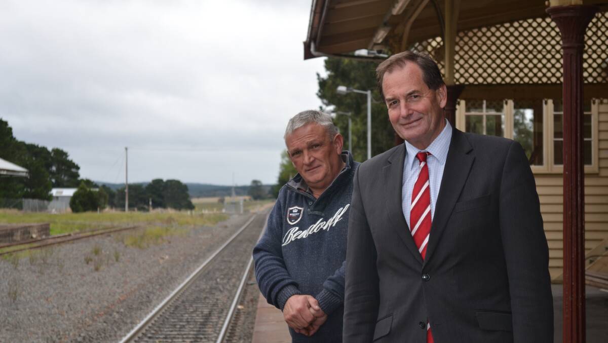Western Victoria MP Simon Ramsay, right, with Moorabool Shire mayor Paul Tatchell.
