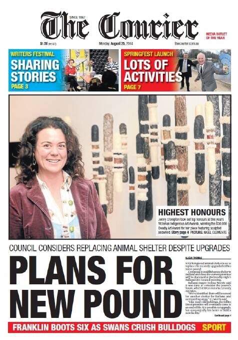 The Courier front page, August 25