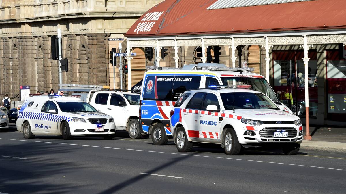 The scene of the accident on Sturt Street on Tuesday afternoon. PICTURE: JEREMY BANNISTER