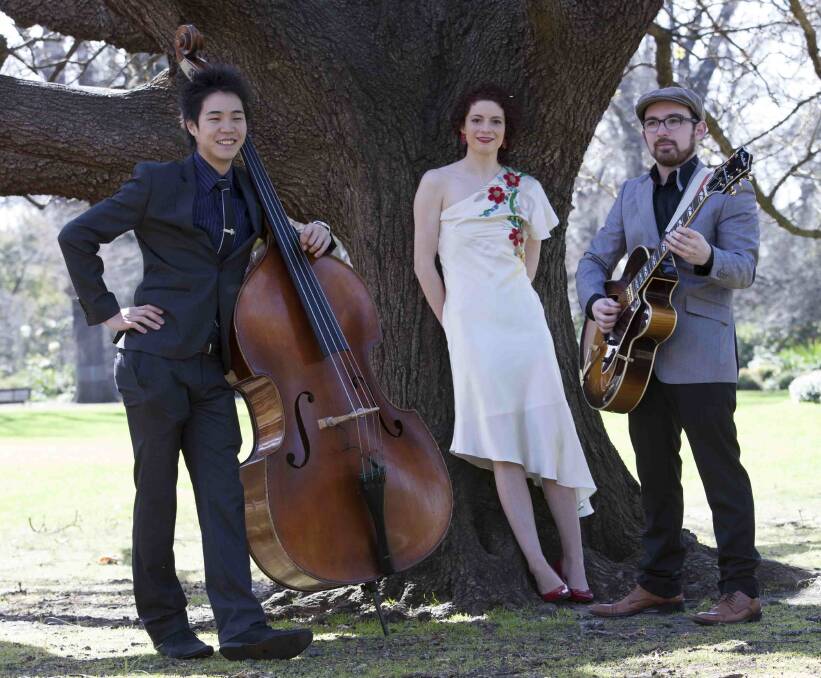 Swing trio Destination Moon will perform at this year's Castlemaine Jazz Festival. PICTURE: CONTRIBUTED.