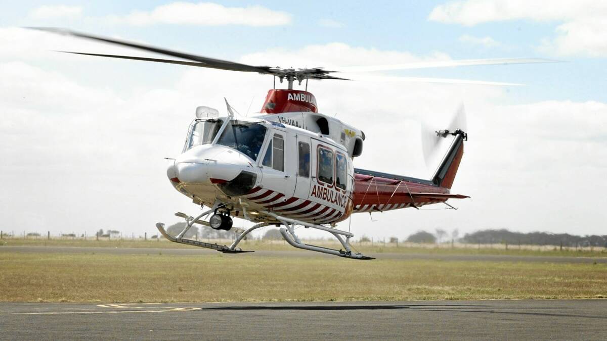 An elderly man was airlifted to the Royal Melbourne Hospital following the Wednesday crash.