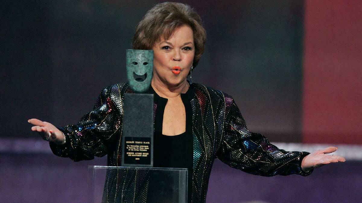Shirley Temple was presented with a Life Achievement Award at the 12th Annual Screen Actors Guild Awards in 2006. Picture: Getty Images