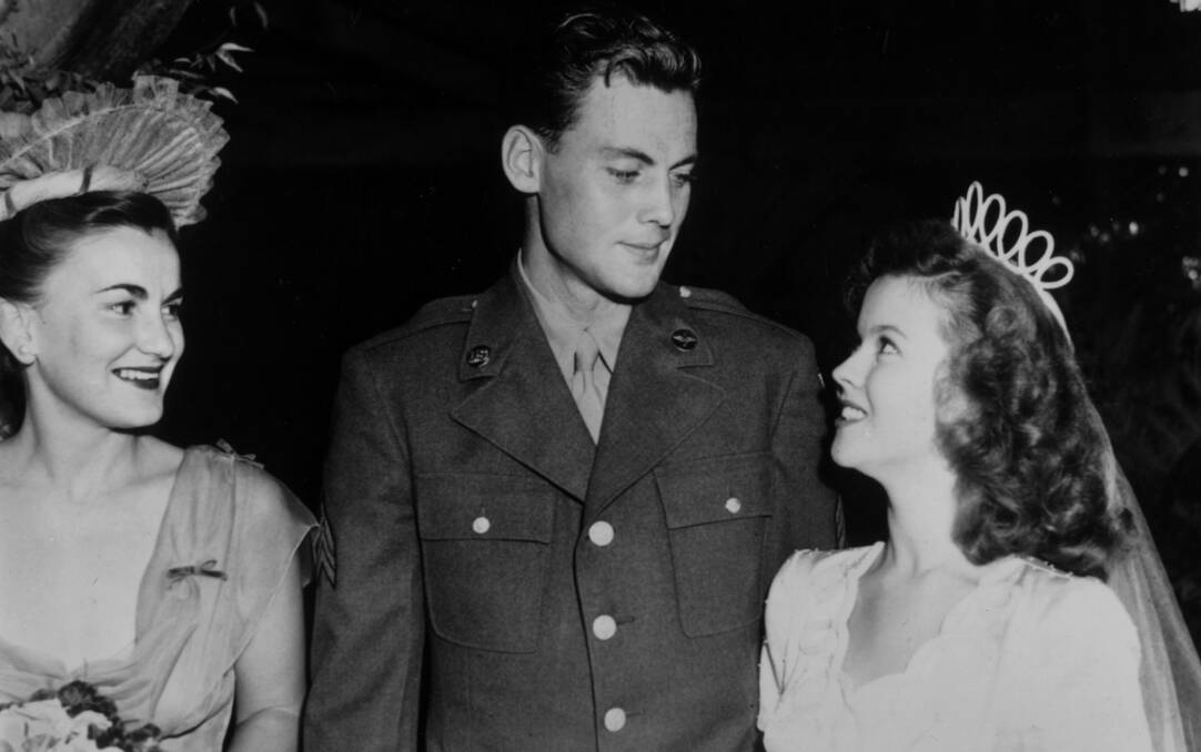 In 1944, Shirley Temple, 17, married Sgt John Agar Jnr, an army aviation engineer, in a Wiltshire Methodist church. Picture: Getty Images