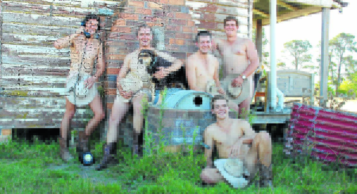 CALENDAR BOYS: From left, William Scholes, Brendan Jarrett, Hamish Robertson, James Holcome and Iain MacLennan were willing to bare all – or almost all – for Lifeline.