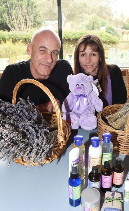 Yuulong Lavender Estate co-owners Tony and Sharyn Jury. 