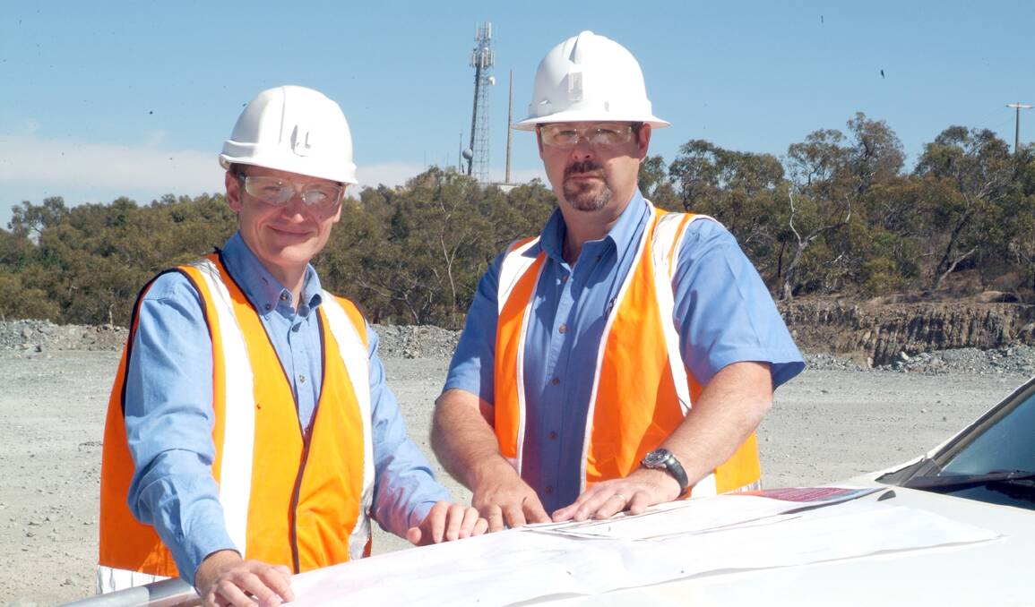 Stawell Gold Mine general manager Troy Cole (left) and SGM’s environment and community superintendent, David Coe. 