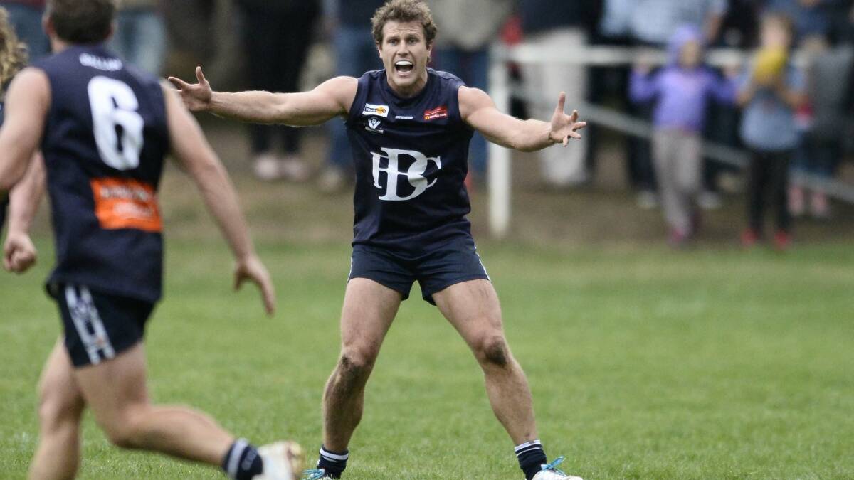 Campbell Brown during his high-profile match with Ballan on Saturday. 