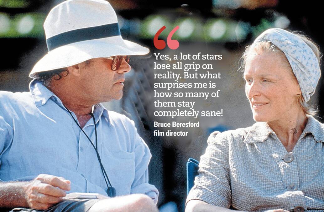 PARADISE ROAD (1997) | On set with Glenn Close, who finally got the role after a very, very long line of actors didn't.