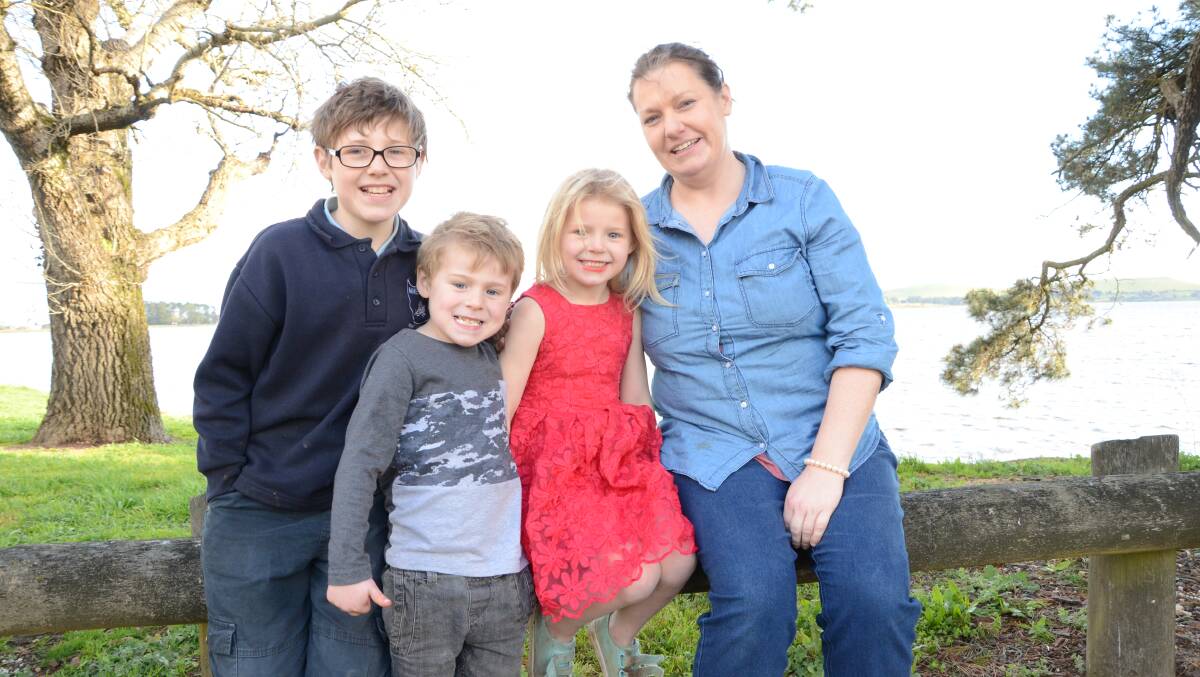 BATTLERS: The Possingham kids Nathan, 11, Heidi, 6, and Oscar, 5, and mother Michelle Corcoran are all affected by dyskeratosis congenita.
