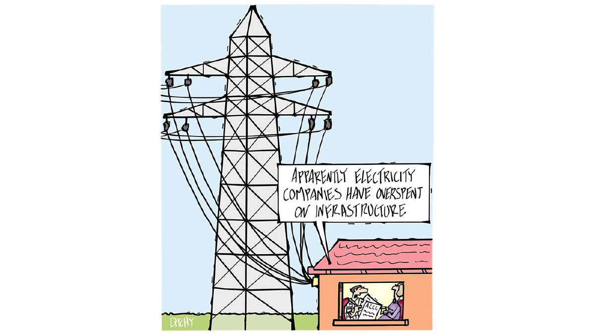 OVERHEADS: Cartoonist John Ditchburn has an idea on where the money from utility bills are going. 
