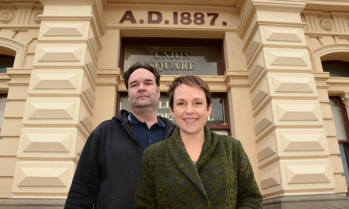 CRACKDOWN: Brett Edgington and Jaala Pulford at the Trades Hall in Ballarat spoke about dodgy labor hire firms and worker's rights. Picture: Victoria Stone-Meadows.