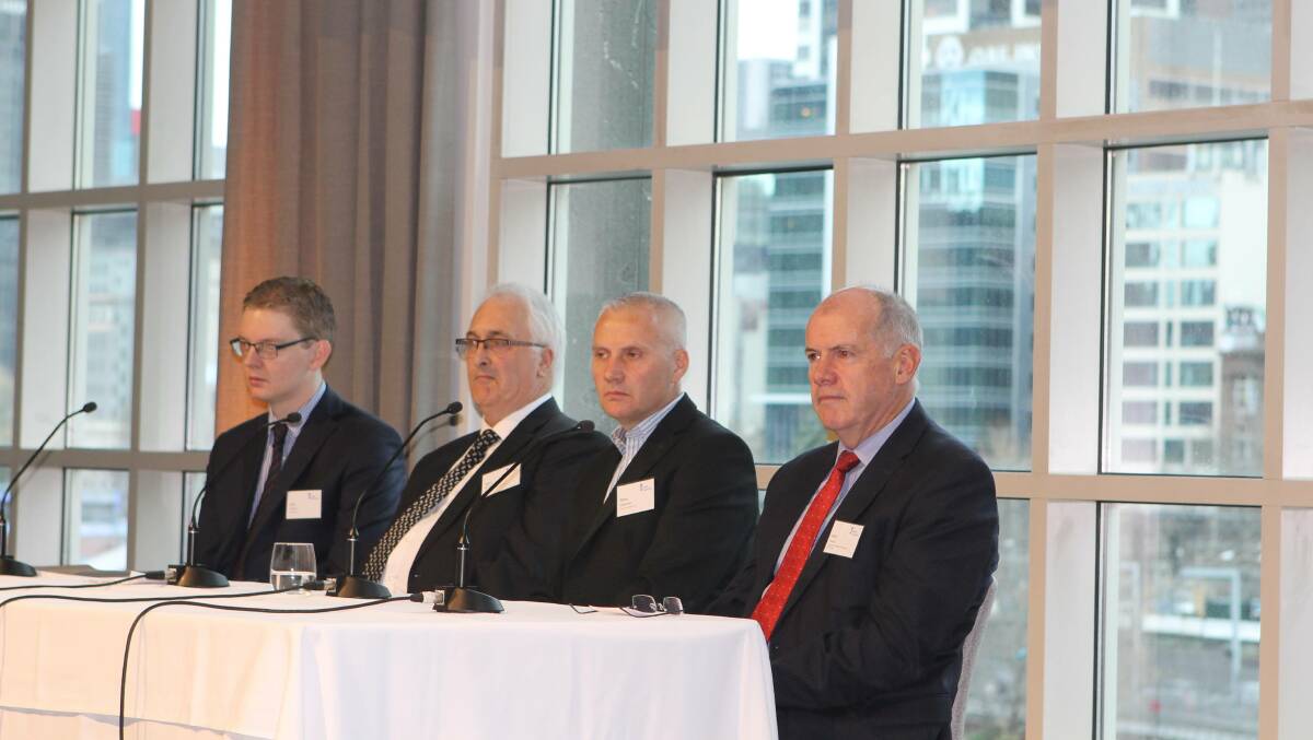 Speakers at the annual Dairy Australia Situation and Outlook report breakfast.