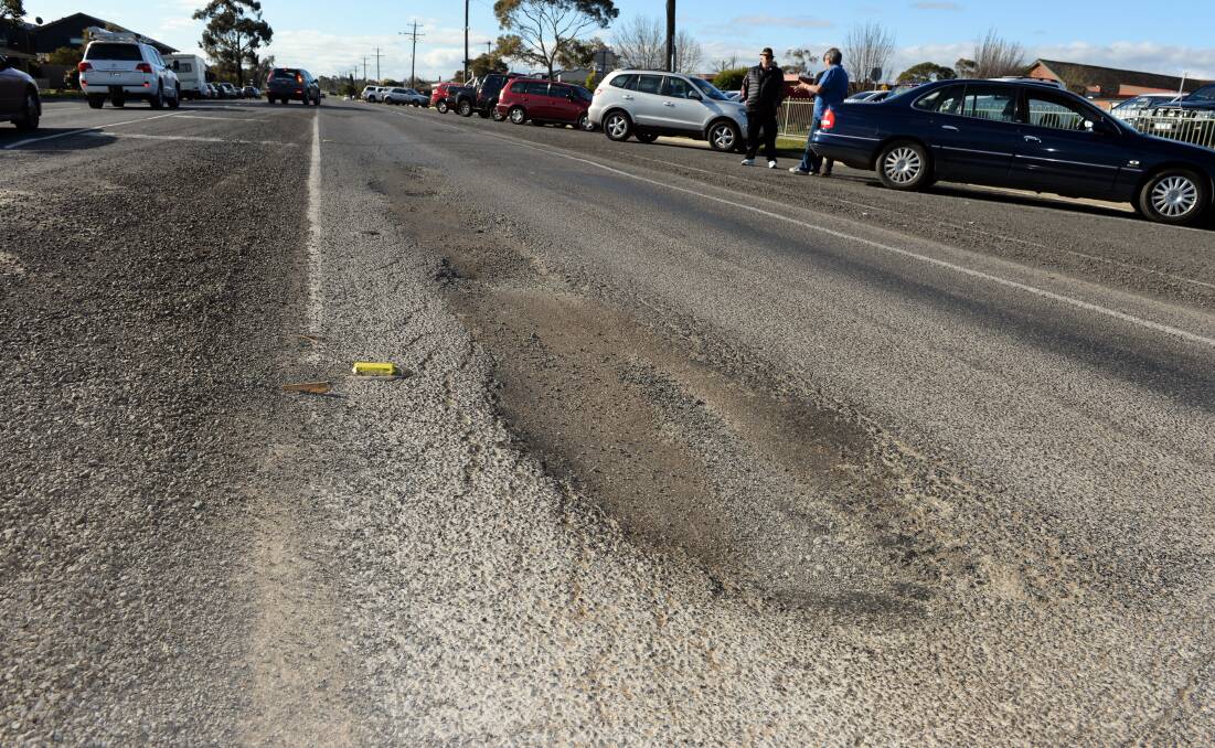 SUB-STANDARD: Deterioration of busy costly major roads continues to be an ongoing issue.