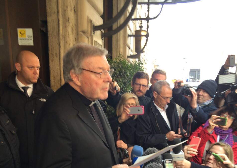 "I owe a lot to the people and community of Ballarat," Cardinal Pell at the announcement.