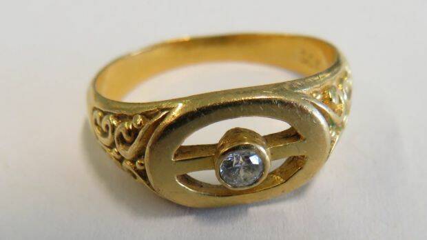 One of hundreds of items of stolen jewelery whose owner is currently unknown.  Photo: Victoria Police 