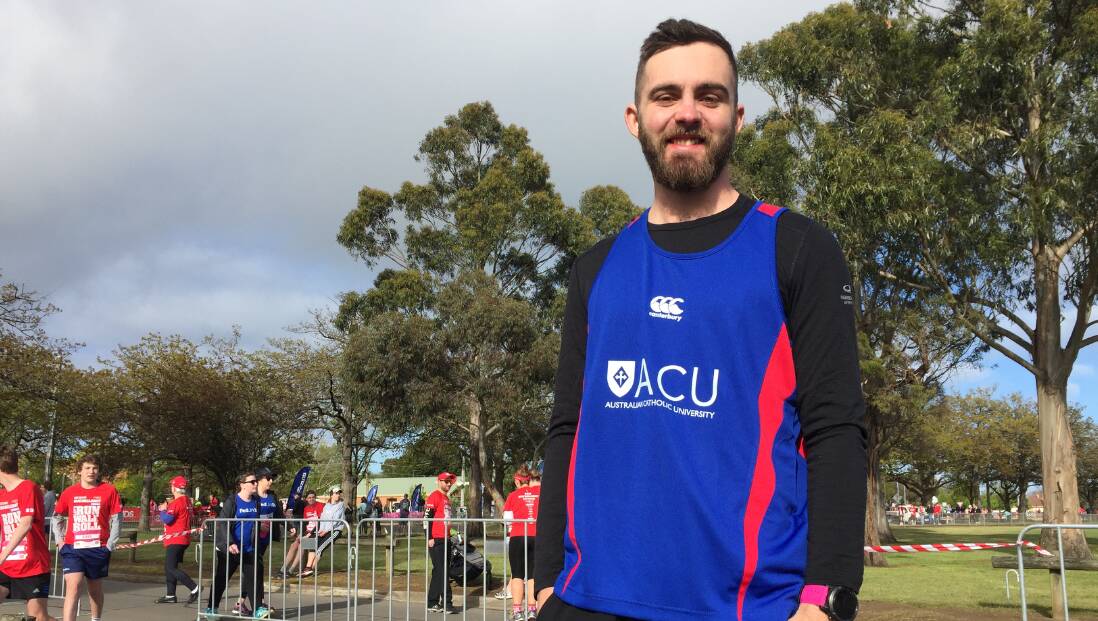 Ned Whyte kept going by "just putting one foot in front of the other" during a 24-hour run around Lake Wendouree. 