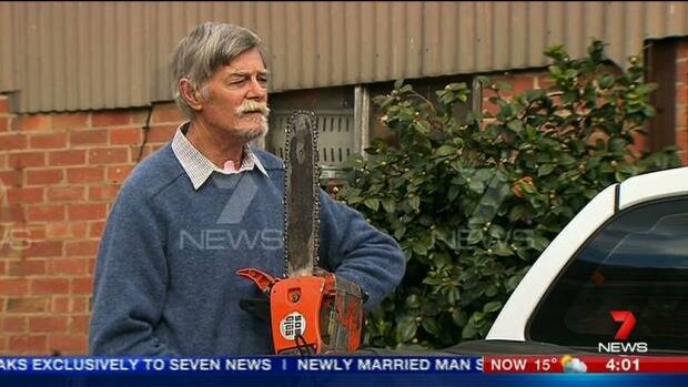 Bill Singleton is lucky to be alive. Picture courtesy of Channel Seven