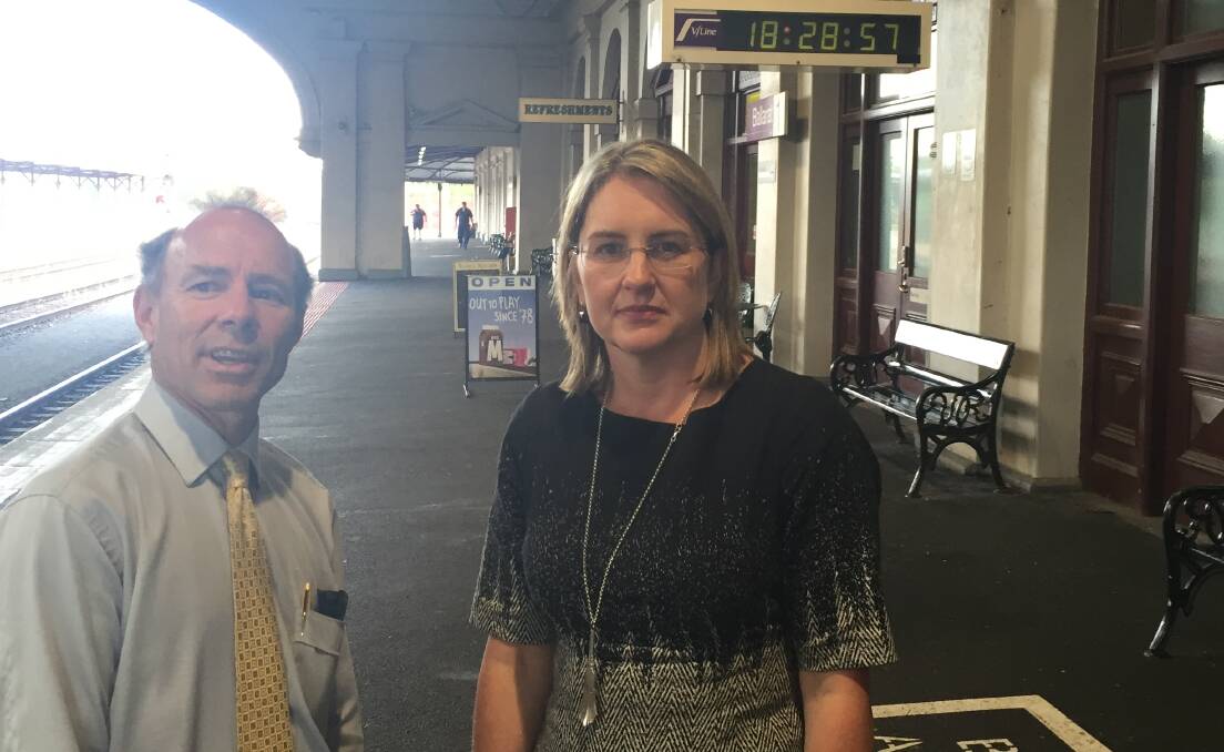 TROUBLED TIMES: As the debate continues over the blame, Geoff Howard and  Transport Minister Jacinta Allan hope to nut out the problems plaguing V/line.