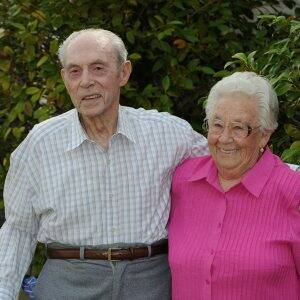BOND: Jim and Kit Carroll have been married for 74 years this month. Picture: Lachlan Bence