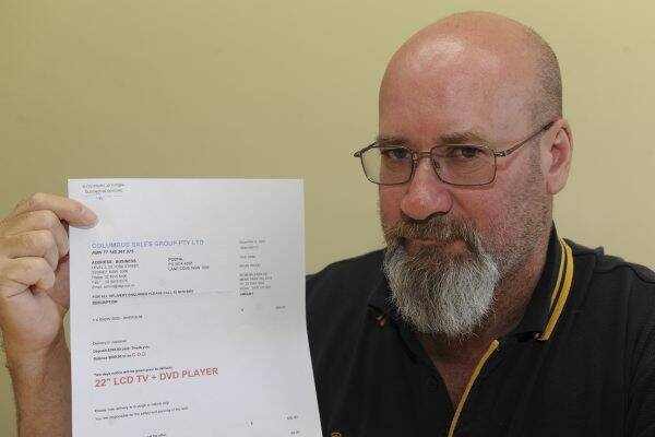 invoice: Brian Wood says he has been ripped off by a water tank company that never delivered a water tank as promised.