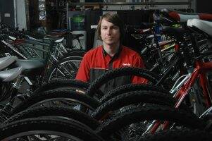 INTRIGUING: Ballarat Cycle City manager Andrew Watson considers the new rules. Photo: Adam Trafford.